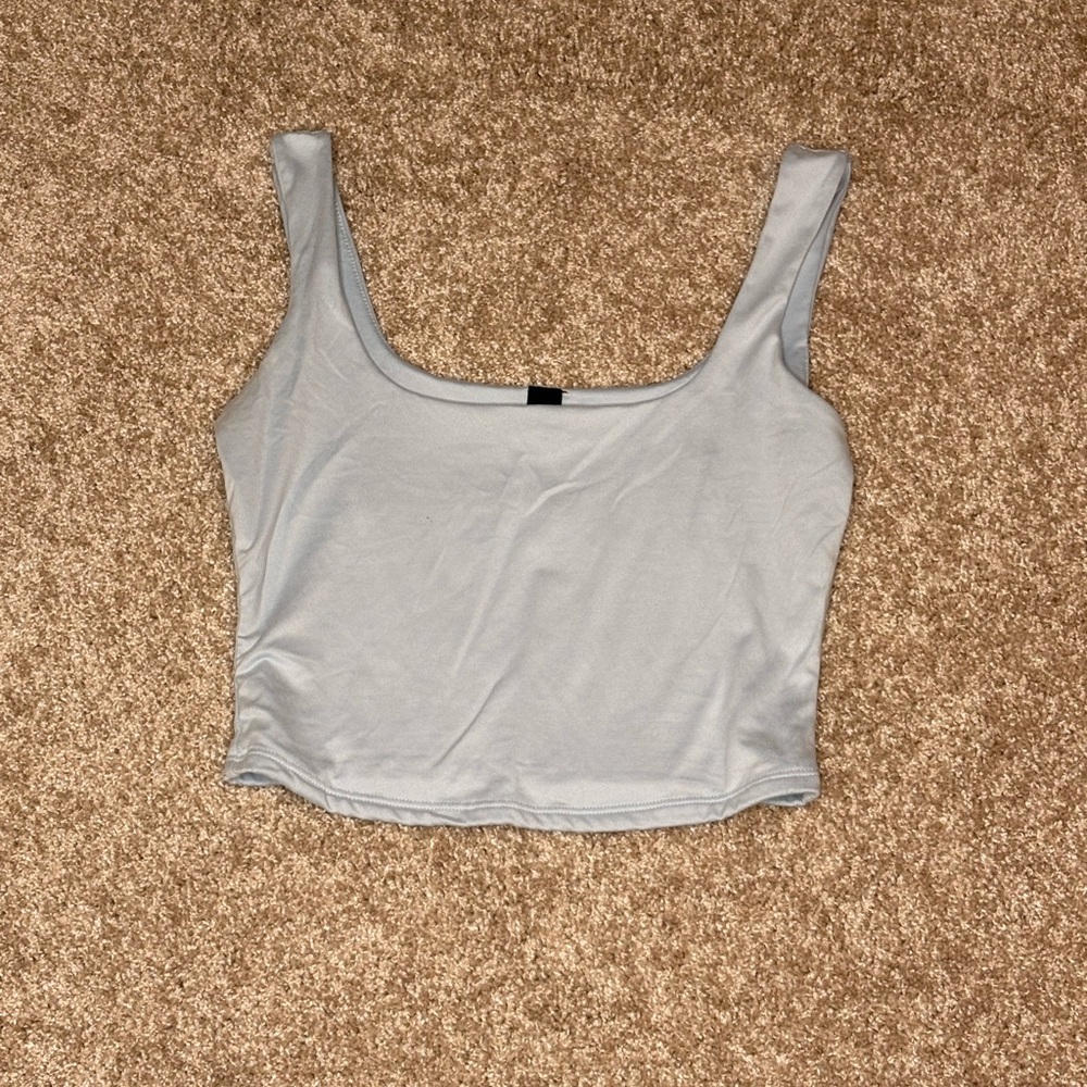 Windsor Light Gray Crop Top